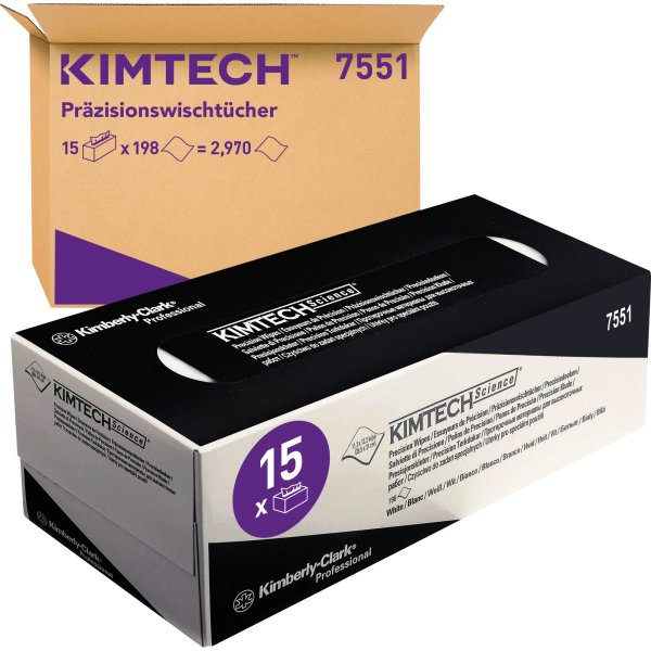 KIMTECH SCIENCE Wischtuch 7551 1lagig 30x30cm weiß 196 St./Pack.