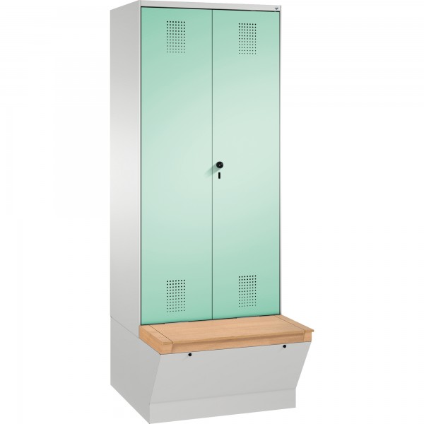C+P Doppelspind 4905622S10052 Sitzbox 2Abteile B800mm lgr/lgn