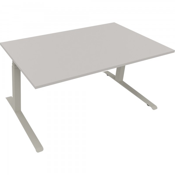 Sitz-/Stehtisch Kufe Doppels. Quad. B1600xT900xH645-1275 si/Lichtgrau