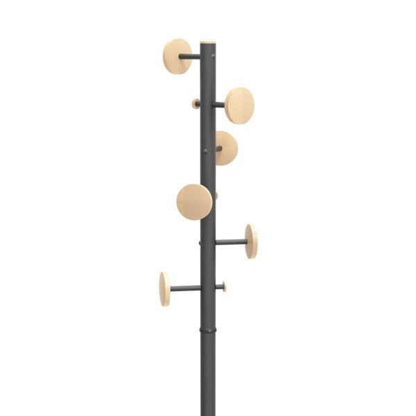 Alba Garderobenständer Music 6+3Haken 175cm sw