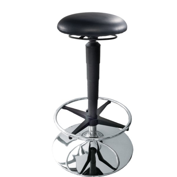 meychair Hocker A12-H-KL-FR5k Fußkreuz sw