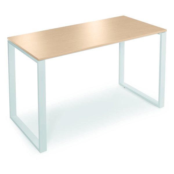 Stehtisch 160x80x110cm Gestell ws Platte ahorn