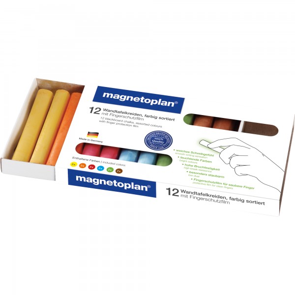 magnetoplan Tafelkreide 12306 farbig sortiert 12 St./Pack.