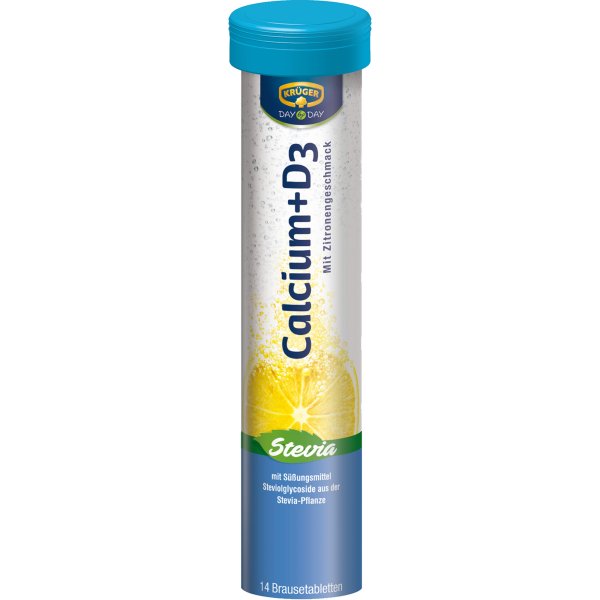 KRÜGER DAY by DAY Brausetabl Calcium+D3 14St
