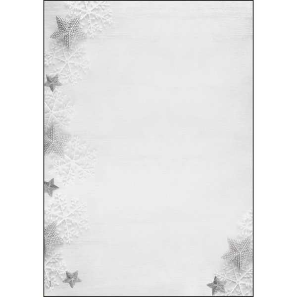 SIGEL Weihnachts-Motiv-Papier DP248 Frozen Stars DIN A4 100 St./Pack.