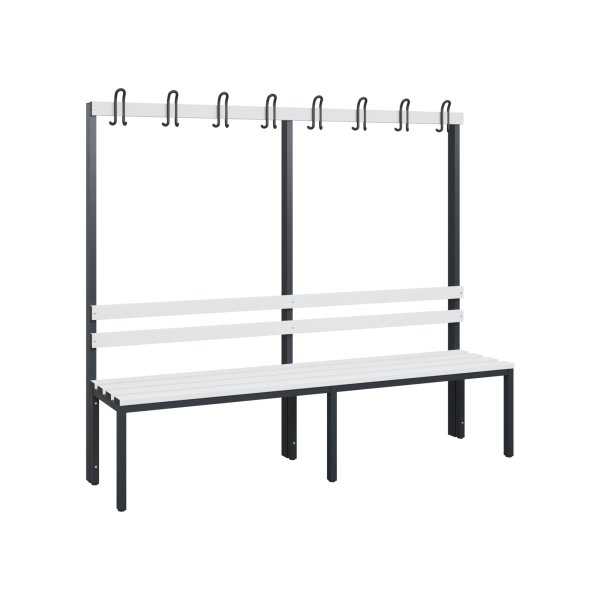 C+P Garderobenbank 1710x1960x403mm sgr/lgr