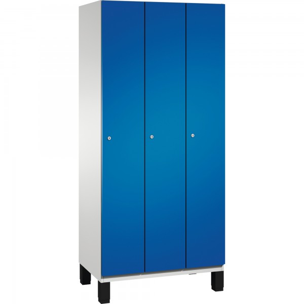 C+P Umkleidespind 4510030S10043 Füße 3Abteile B900mm lgr/ebl
