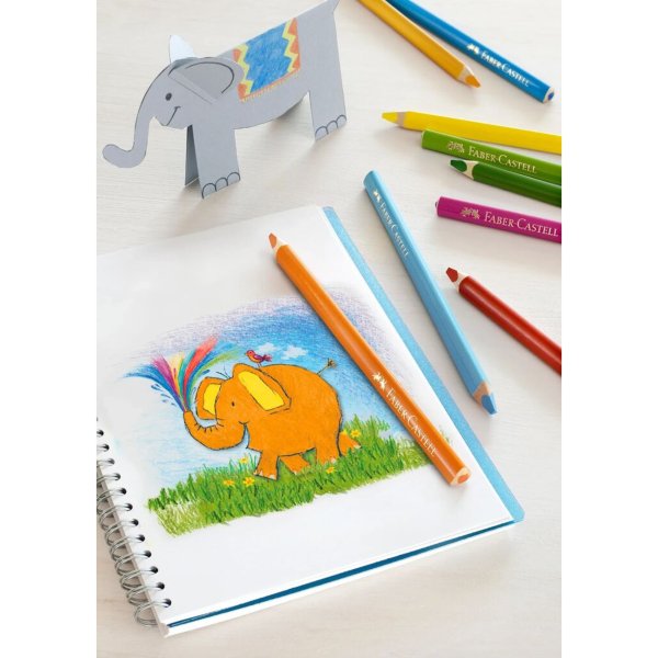 Faber-Castell Buntstift Jumbo sort 12St