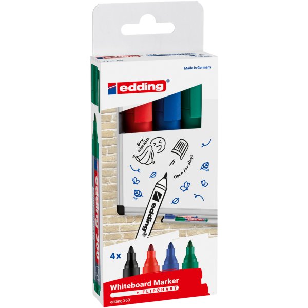 edding Boardmarker 1,5-3mm sort 4St