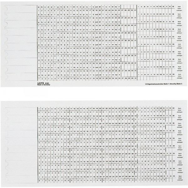 Leitz Organisationsstreifen 61610001 S1/2ws 100 St./Pack.