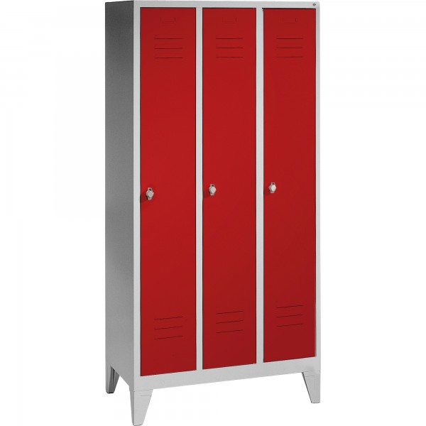 C+P Umkleidespind Classic 801030S10018 3Abteile lgr/rrt