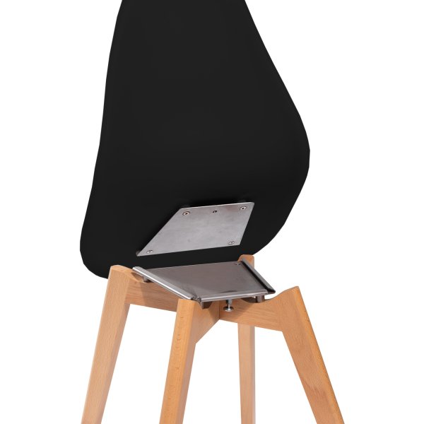 FEROS Stapelstuhl Keeve Holz schwarz 4St