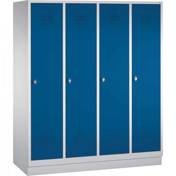 C+P Umkleidespind 802042S10026 Sockel 4Abteile B1590mm lgr/ebl
