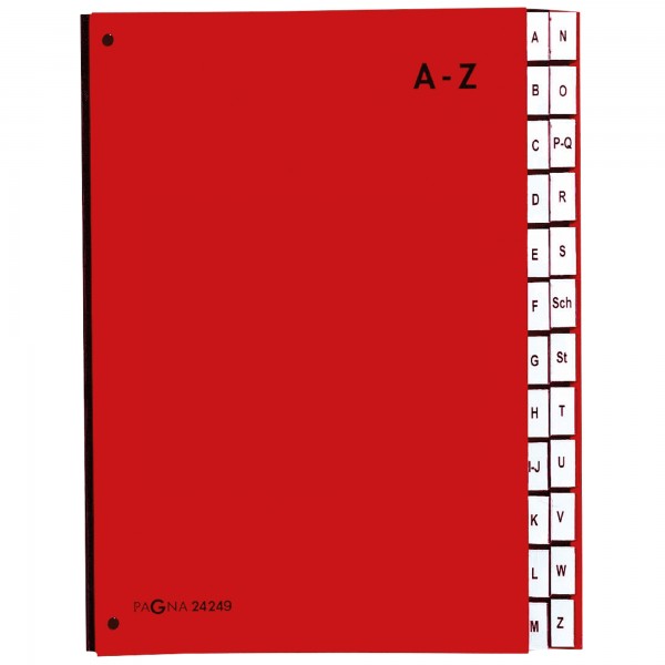 PAGNA Pultordner 24249-01 DIN A4 A-Z 24Fächer Polypropylen rt