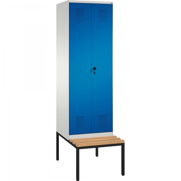 C+P Doppelspind 4905220S10106 Sitzbank 2Abteile B600mm lgr/ebl