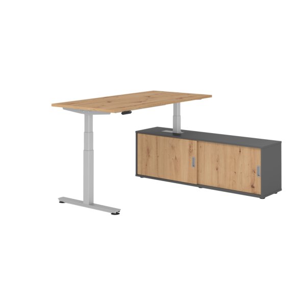Hammerbacher Sitz-Steh-Kombi 160x80cm a.ei/si/gp/a.ei