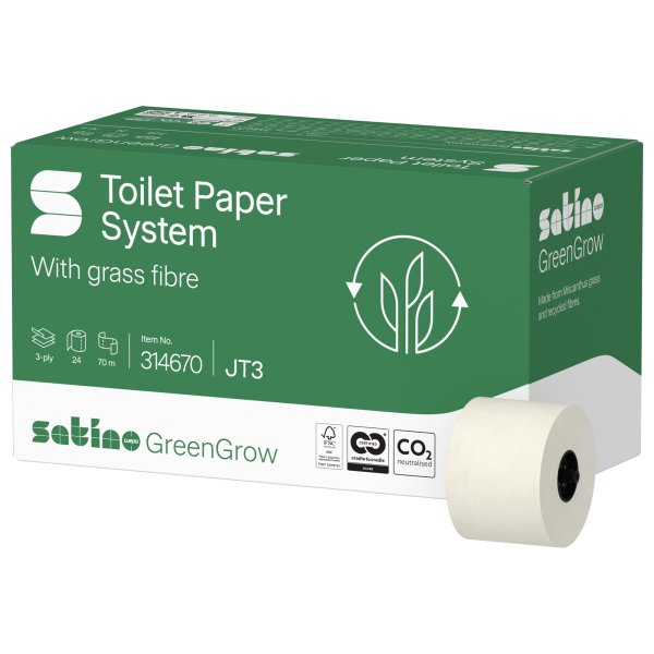 BlackSatino Toilettenpapier GreenGrow 3lg 507Bl 24St