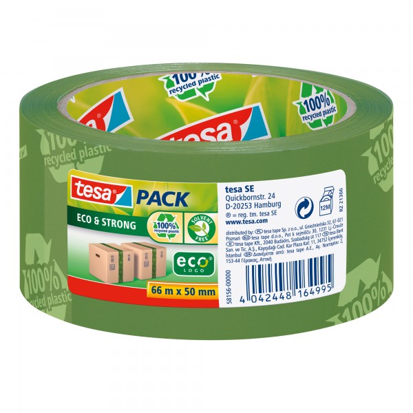 tesa Packband tesapack Eco & Strong 50mmx66m Aufdruck gn