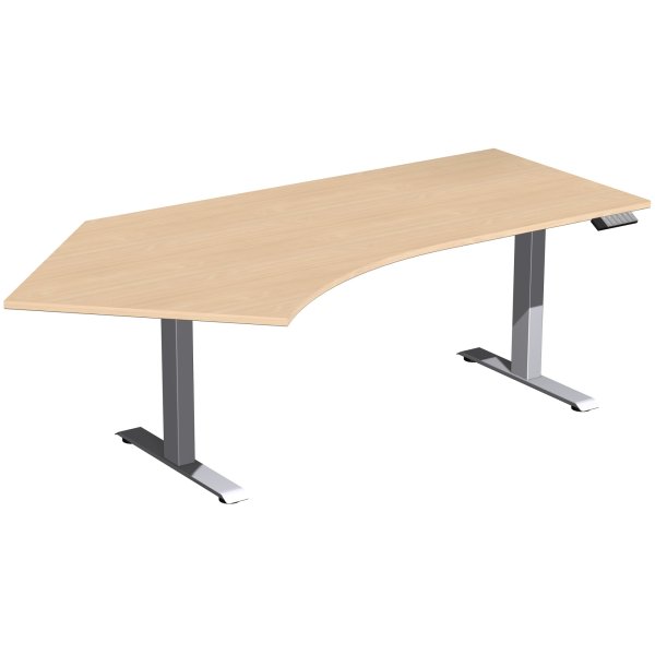 Geramöbel Tisch Elevate Plus 2166x1130x630-1280mm si/bu