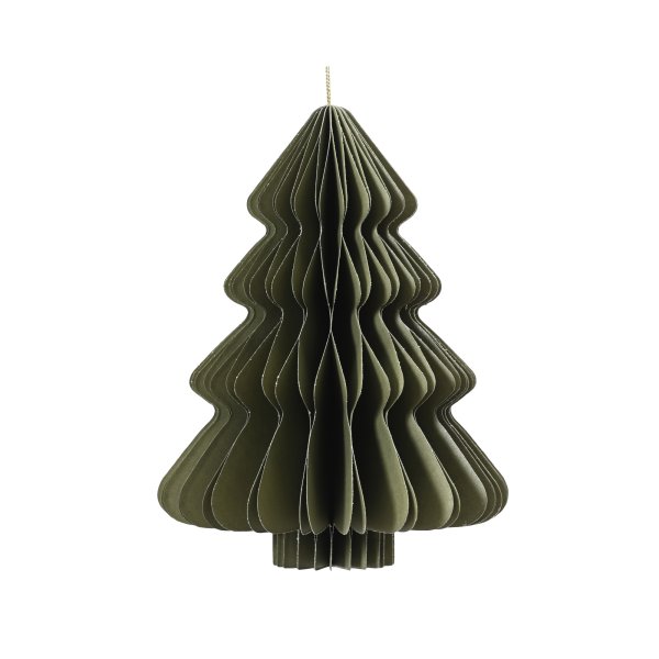 Everlands Weihnachtsbaum Papier 20x15cm gn