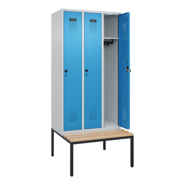 C+P Spind Evolo PLUS Bank 3Abt 2120x900x815 lgr/lbl