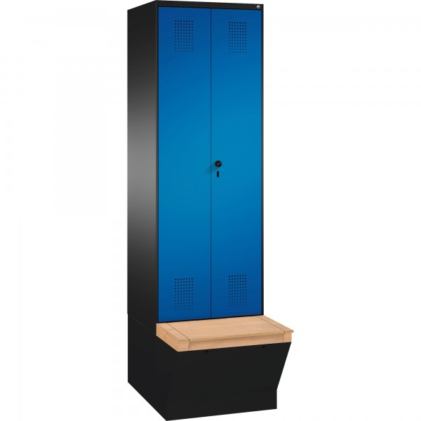 C+P Doppelspind 4905620S10018 Sitzbox 2Abteile B600mm sgr/ebl