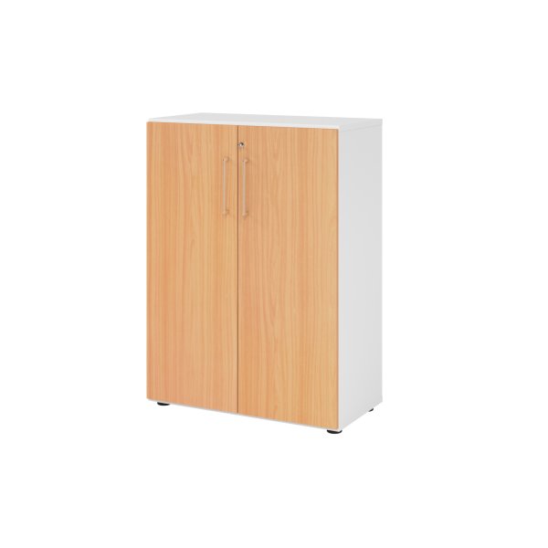 Hammerbacher Regal 3OH Türe ws/Buche
