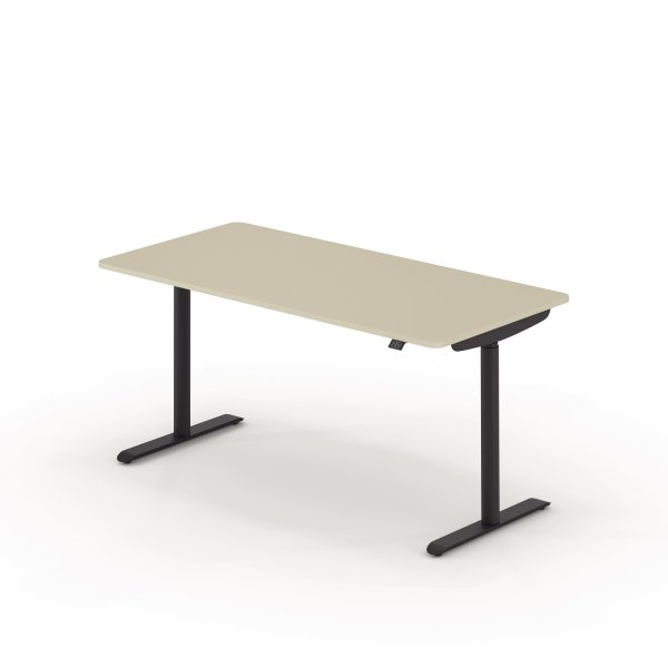 Schreibtisch Sedus se:lab e-desk 160x65-128x80cm schwarz/lichtgrau