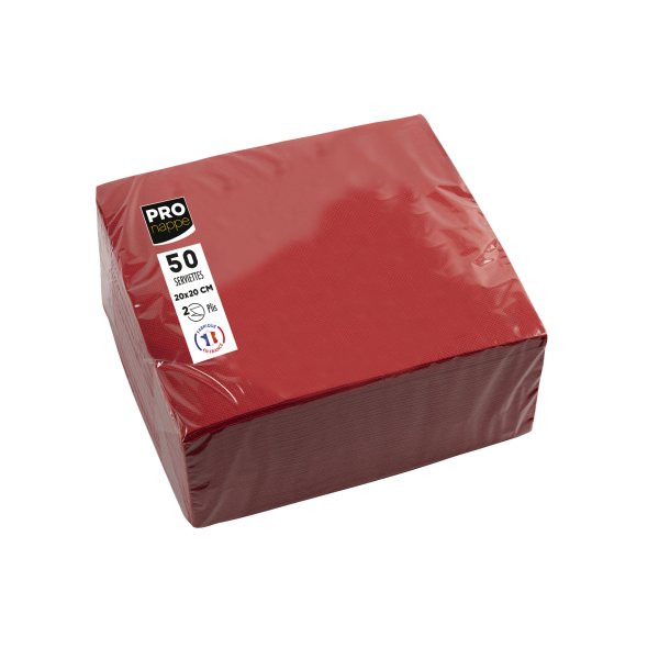 PROnappe Serviette 20x20cm rt 50St