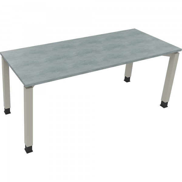 Schreibtisch Vierfuß 180x70x68-82cm si/beton