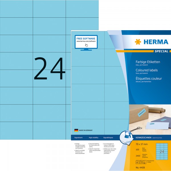 Herma Etikett 70x37mm bl 2400St