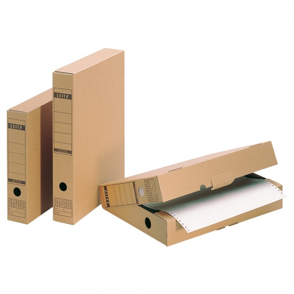 Leitz Archivbox 60840000 DIN A4 max. 63mm Wellpappe naturbraun