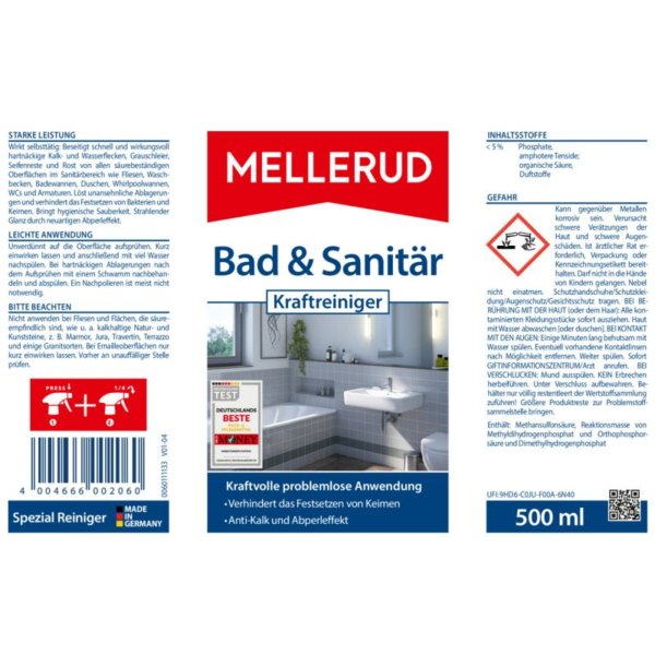 Mellerud Bad-/Sanitär Kraftreiniger 0,5l