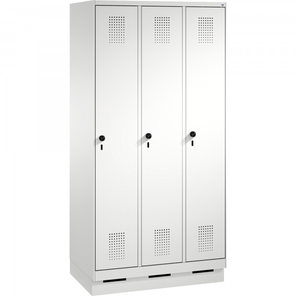 C+P Umkleidespind 4902030S10028 Sockel 3Abteile lgr/lgr