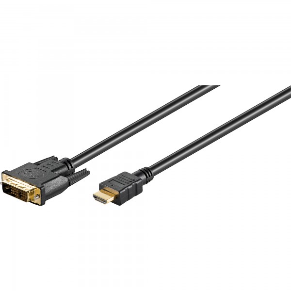 Goobay HDMI auf DVI-D Kabel 51581 Typ A / DVI-D Stecker 3m schwarz