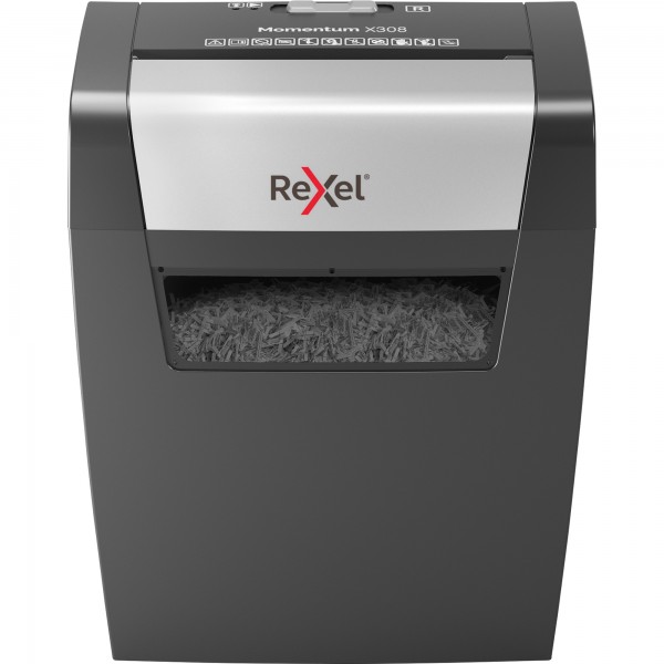 Rexel Momentum Aktenvernichter X308 2104570EU Partikelschnitt P-3 8Bl