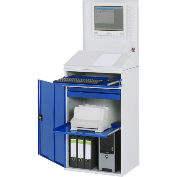 RAU Computerschrank 650x520x1770mm stationär l.gr
