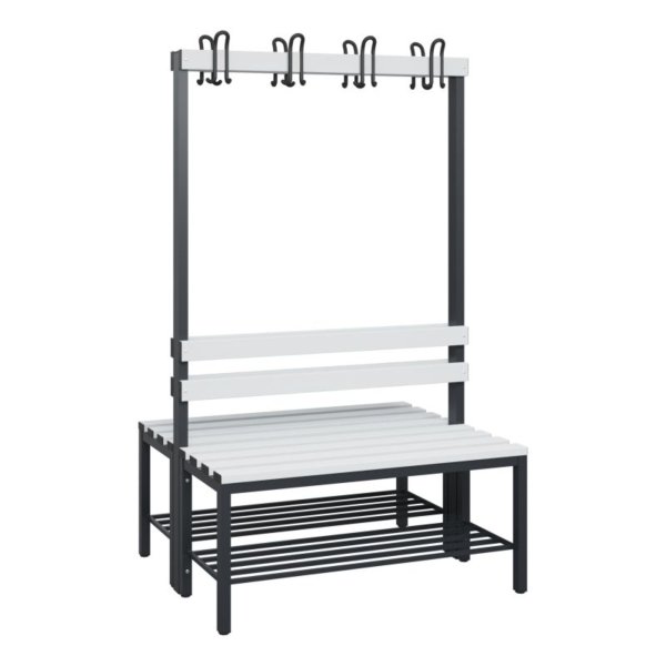 C+P Garderobenbank Schuhrost 1710x1000x756mm sgr/lgr
