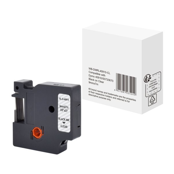 Schriftband wie Dymo S0720670 9mmx7m sw auf tr