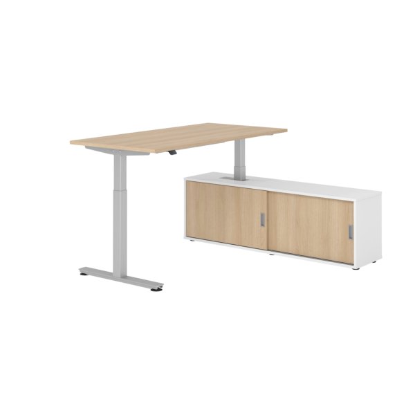 Hammerbacher Sitz-Steh-Kombi 160x80cm ei/si/ws/ei