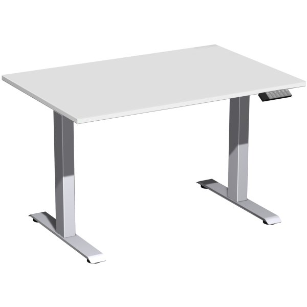 Geramöbel Tisch Elevate Basic 1200x800x730-1230mm si/lgr