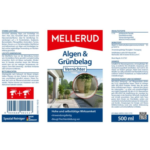 Mellerud Algen-/Grünbelag Vernichter 0,5l