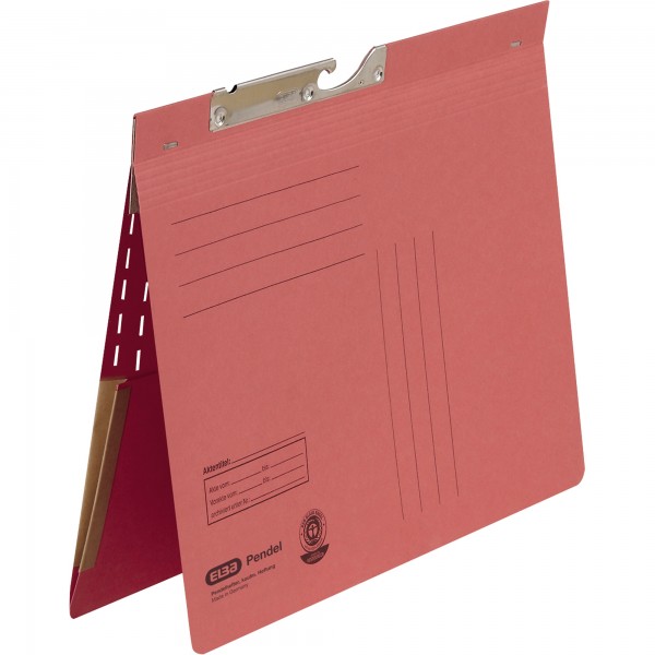 ELBA Pendelhefter 100570026 DIN A4 Dehntasche 320g Karton rot