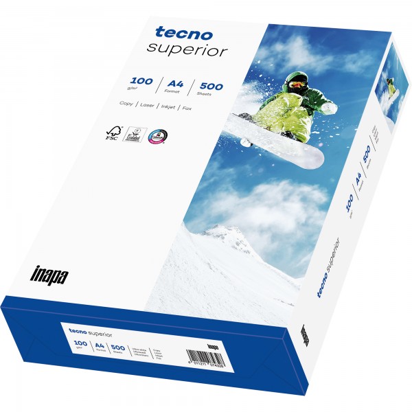 inapa tecno Kopierpapier Superior 2100011529 A4 100g 500 Bl./Pack.