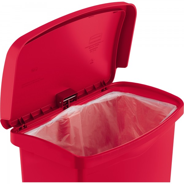 Rubbermaid Tretabfalleimer Slim Jim 1883568 Kunststoff 68l rot