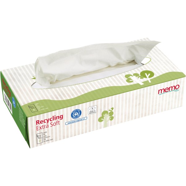 memo Kosmetiktuch Recycling Extra Soft H1067 2lg. 100St.