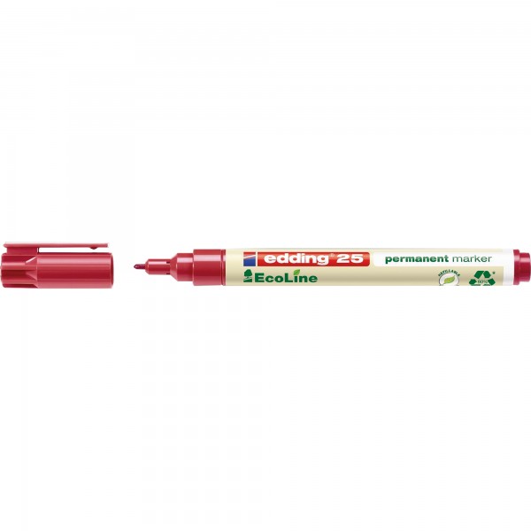 edding Permanentmarker 25 EcoLine 4-25002 1mm Rundspitze rot