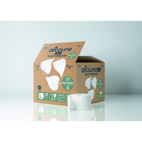 oecolife Toilettenpapier Recycling 1592702 3lg 250Bl 27St