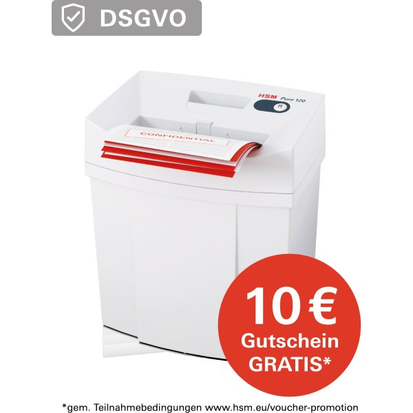 Hsm Aktenvernichter Pure 120 Partikelschnitt 4x25mm