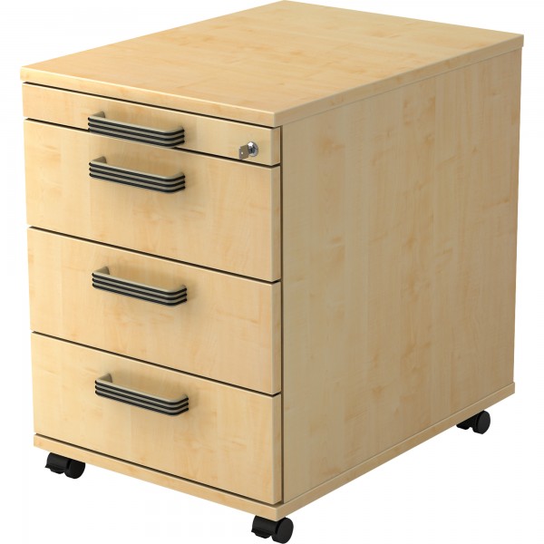 Hammerbacher Rollcontainer Solid ahorn/ahorn